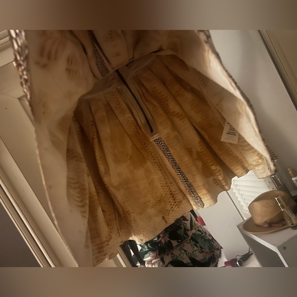 Alice+Olivia Alligator Skin Box Pleat Skirt - Picture 3 of 5